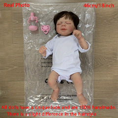18 Inch Lifelike Youngsters Doll Soft Silicone 3D Painted Skin