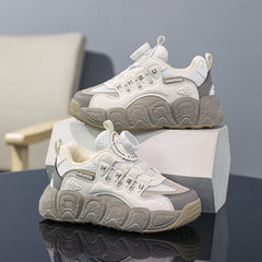 Thick Bottom Sneakers with Rotating Button for Girls