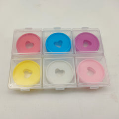 12pcs 28MM Box Love Round Plate Binding Buckle Loose leaf Book Accessories
