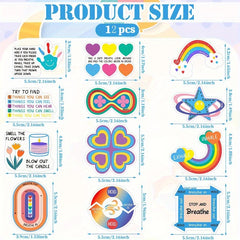 12pcs Anxiety Feeling Stickers, Respiratory Function Calming Stickers