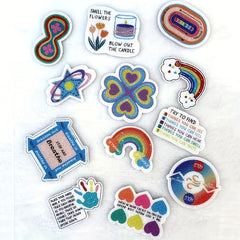 12pcs Anxiety Feeling Stickers, Respiratory Function Calming Stickers