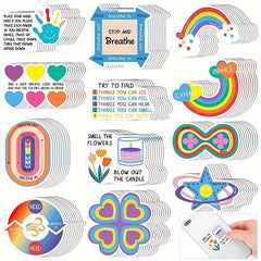12pcs Anxiety Feeling Stickers, Respiratory Function Calming Stickers