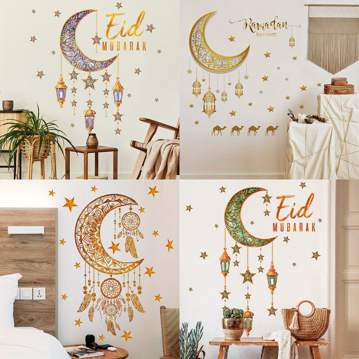 Lantern Moon Wall Sticker Self Adhesive Decoration