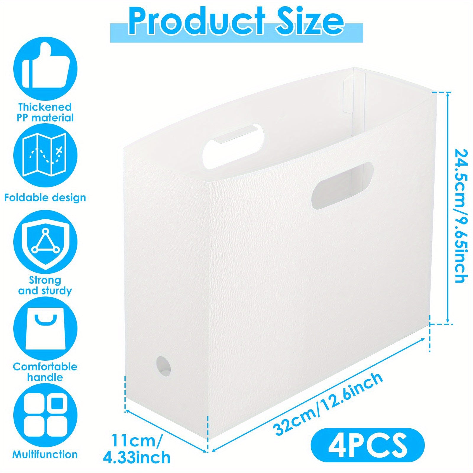 4pcs Collapsible Scrapbook Paper Organizer
