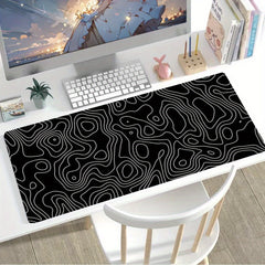 Abstract Line Large Esports Mouse Pad Non-Slip Washable Rubber Material