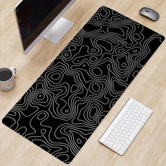 Abstract Line Large Esports Mouse Pad Non-Slip Washable Rubber Material