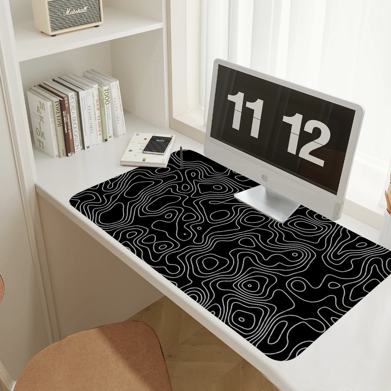 Abstract Line Large Esports Mouse Pad Non-Slip Washable Rubber Material
