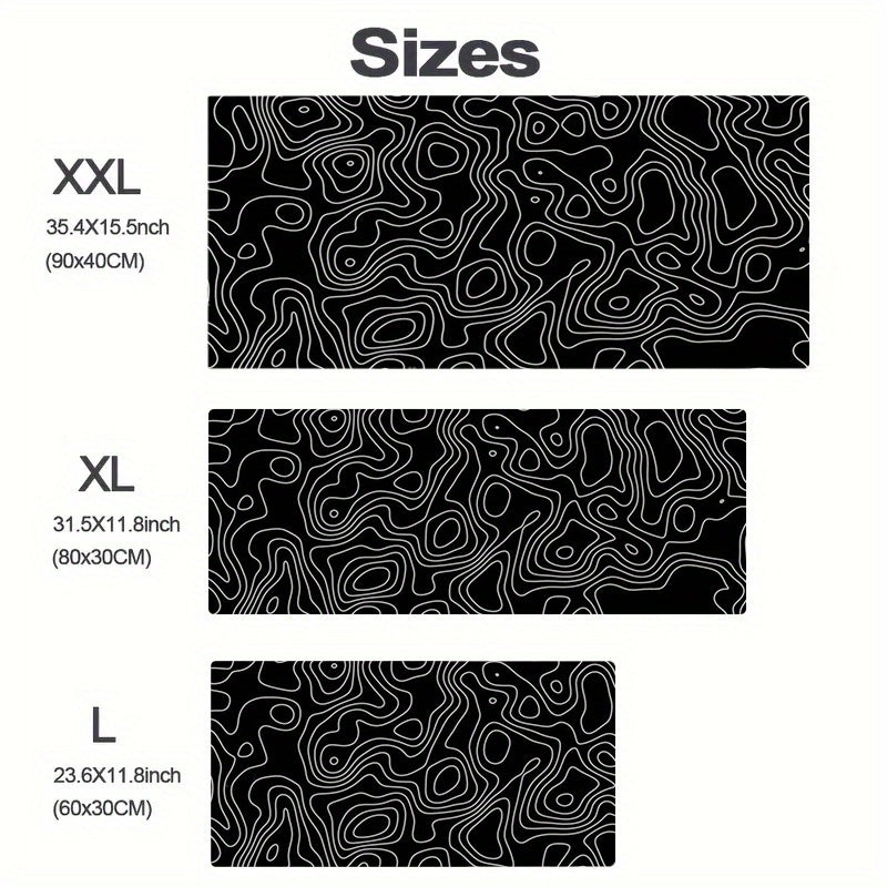Abstract Line Large Esports Mouse Pad Non-Slip Washable Rubber Material