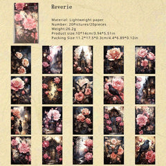 20pcs Gothic Fantasy Paper Pack - 4 Styles American Retro