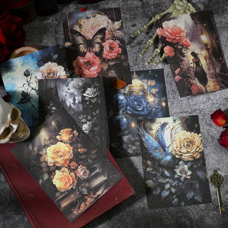 20pcs Gothic Fantasy Paper Pack - 4 Styles American Retro