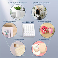 300 Double Sided Round Dot Stickers Clear Glue Point No Trace Adhesive