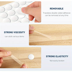 300 Double Sided Round Dot Stickers Clear Glue Point No Trace Adhesive