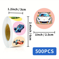 Racing Running Roll Sticker Seal Reward Sticker Suitcase Notebook Decoration