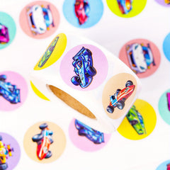 Racing Running Roll Sticker Seal Reward Sticker Suitcase Notebook Decoration