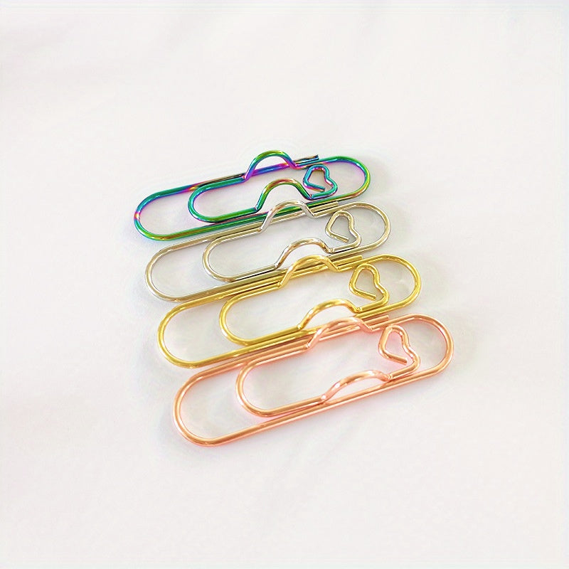 4pcs Love Pen Clip Metal Pen Accessories Ballpoint Pen Clip Portable Pen Buckle