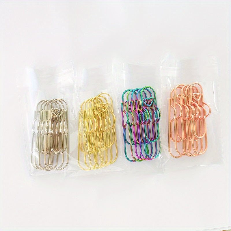 4pcs Love Pen Clip Metal Pen Accessories Ballpoint Pen Clip Portable Pen Buckle