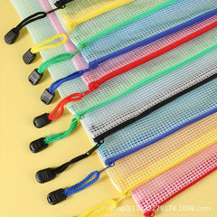 23pcs A4 File Bag Zipper Style Large Capacity School Office Supplies