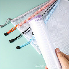 23pcs A4 File Bag Zipper Style Large Capacity School Office Supplies