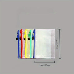 23pcs A4 File Bag Zipper Style Large Capacity School Office Supplies