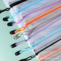 23pcs A4 File Bag Zipper Style Large Capacity School Office Supplies