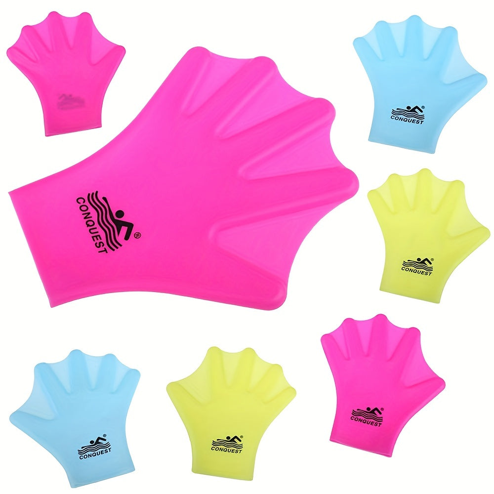 Adult Swimming Webbed Gloves Hand Paddle Silicon Diving Equipment