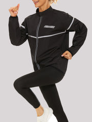 Long Sleeve Sauna Sweat Top Zipper Jacket Women's Activewear