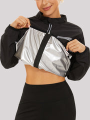 Long Sleeve Sauna Sweat Top Zipper Jacket Women's Activewear