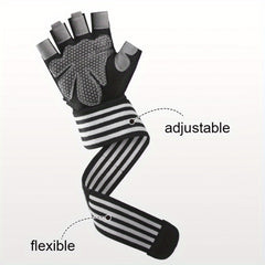 Gym Workout Gloves Wrist Support Full Palm Protection Weightlifting