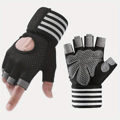 Gym Workout Gloves Wrist Support Full Palm Protection Weightlifting