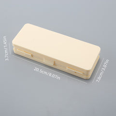 Translucent Frosted Double Layer Pencil Case with Lock