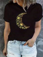 Ramadan Moon Workout T Shirt Short Sleeve Crew Neck Sports Tee