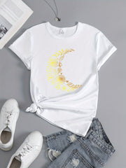 Ramadan Moon Workout T Shirt Short Sleeve Crew Neck Sports Tee