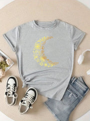 Ramadan Moon Workout T Shirt Short Sleeve Crew Neck Sports Tee