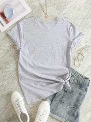 Sun And Moon Print Workout T Shirt Short Sleeve
