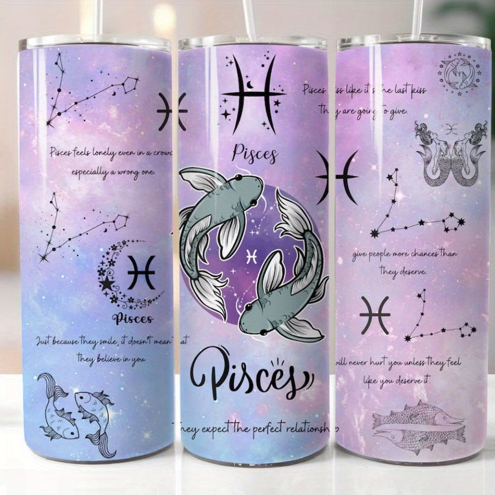 Zodiac Celestial Horoscope UV DTF Cup Wrap Stickers for 20 oz Cups Skinny Tumble