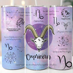 Zodiac Celestial Horoscope UV DTF Cup Wrap Stickers for 20 oz Cups Skinny Tumble
