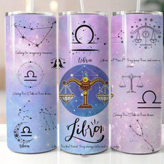 Zodiac Celestial Horoscope UV DTF Cup Wrap Stickers for 20 oz Cups Skinny Tumble