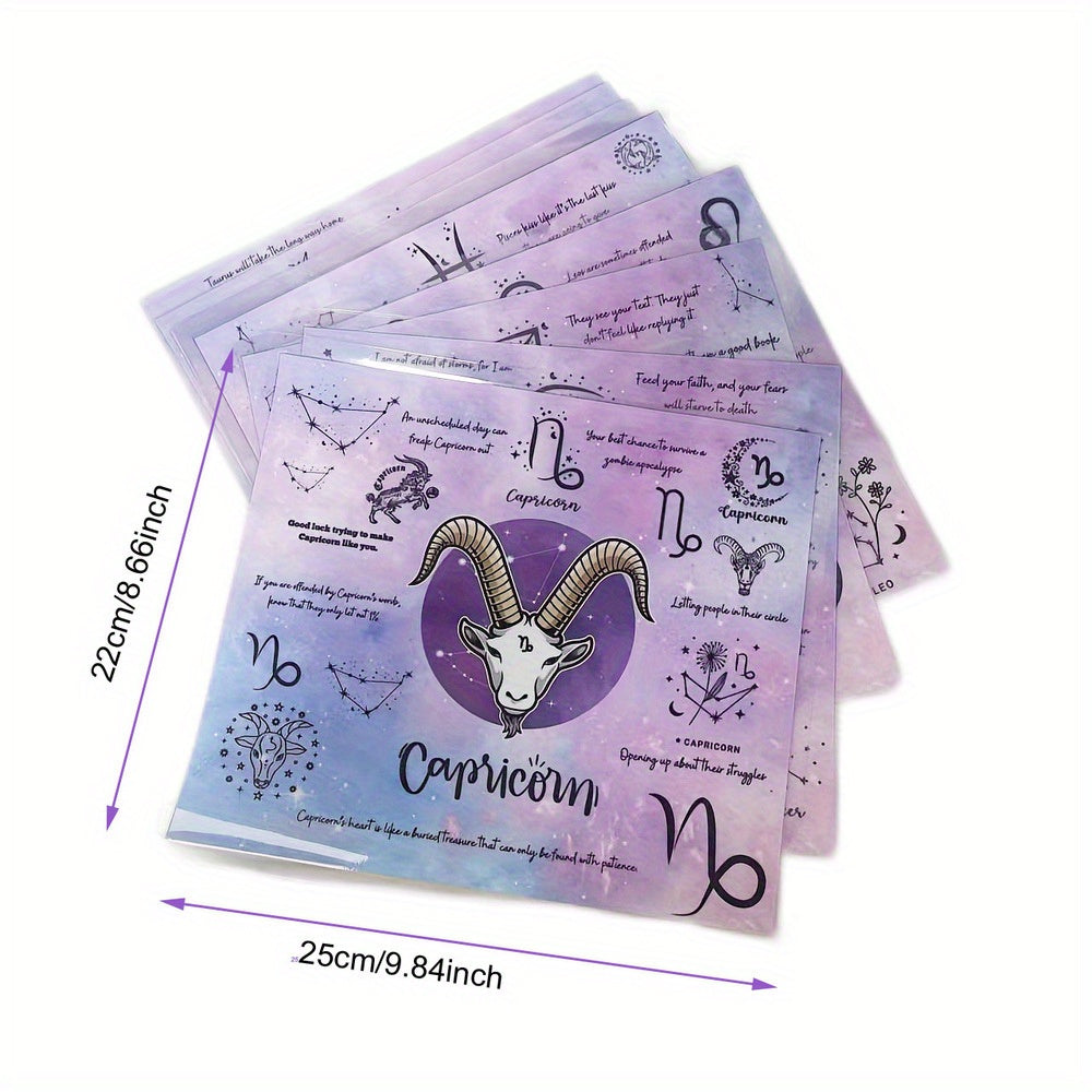 Zodiac Celestial Horoscope UV DTF Cup Wrap Stickers for 20 oz Cups Skinny Tumble