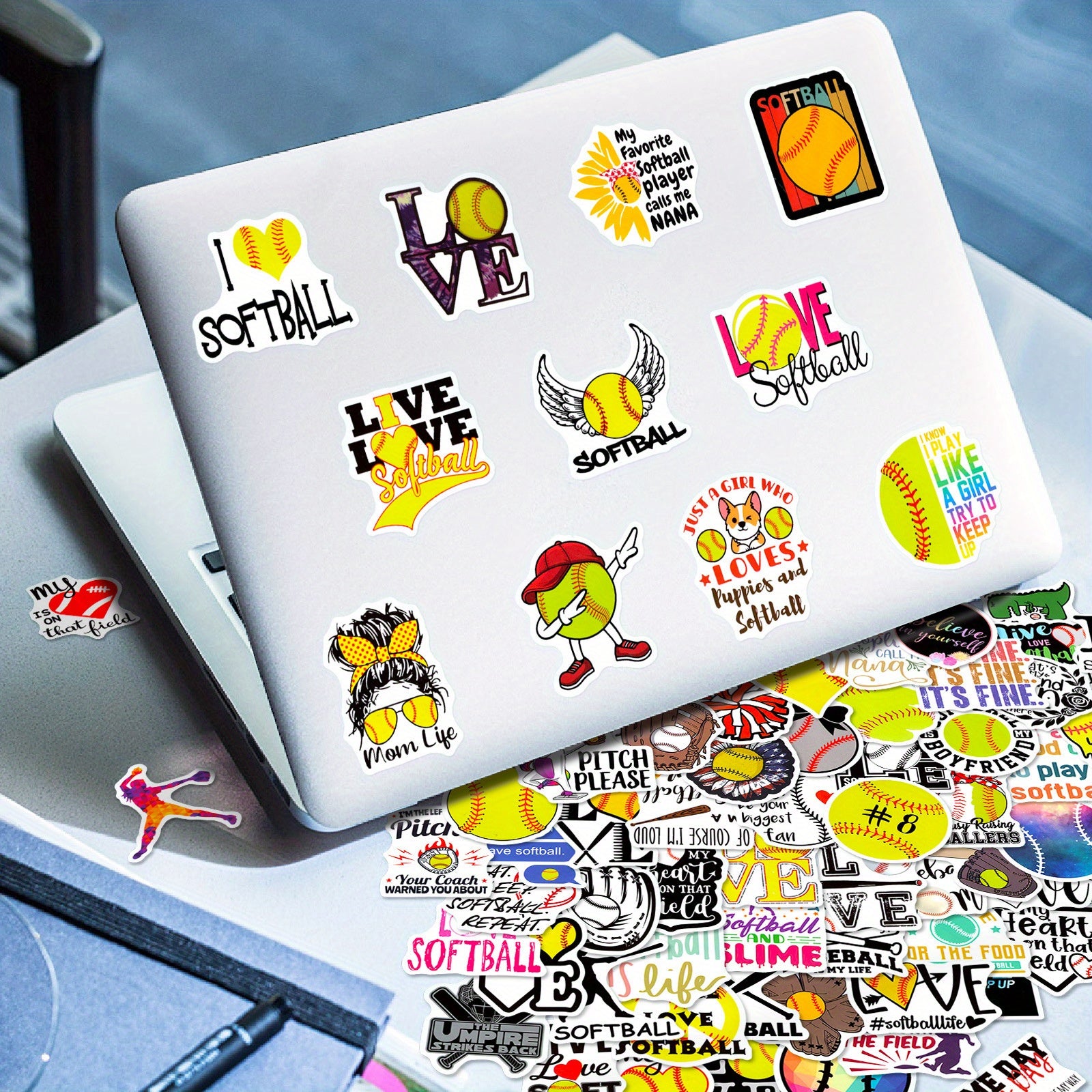 Softball Stickers - 100 pcs for Global Sports Events