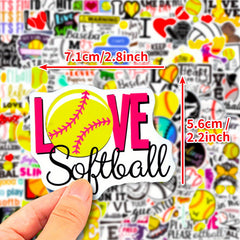 Softball Stickers - 100 pcs for Global Sports Events