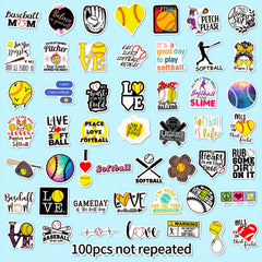 Softball Stickers - 100 pcs for Global Sports Events