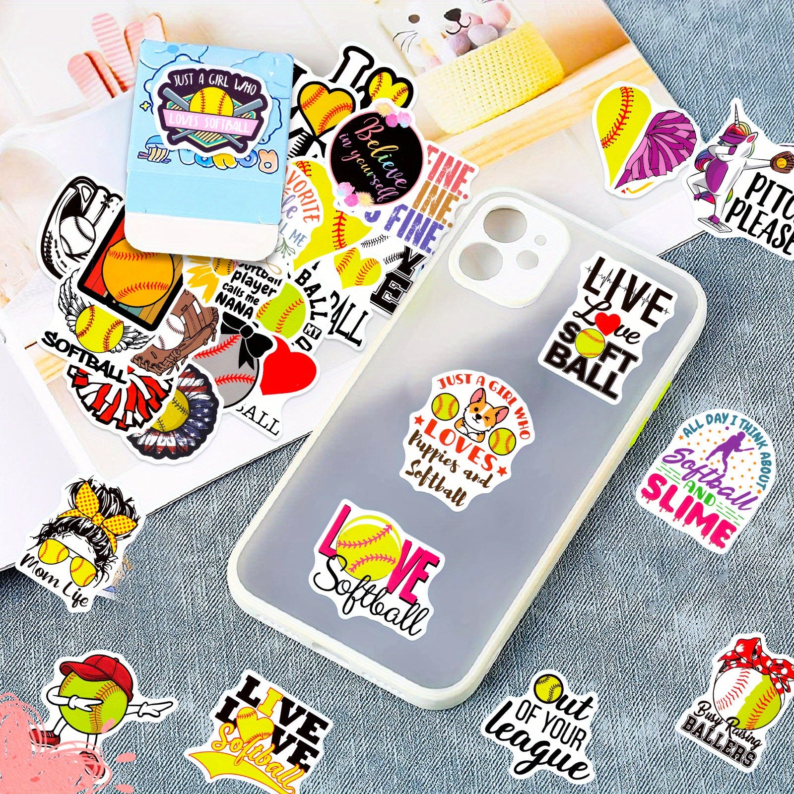 Softball Stickers - 100 pcs for Global Sports Events