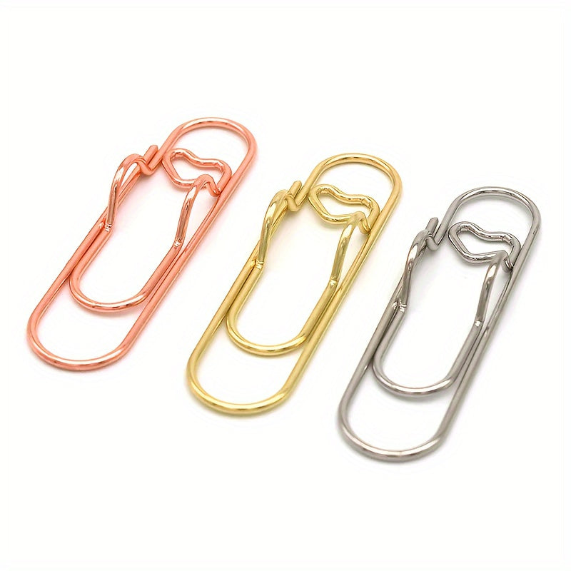 6pcs Metal Pen Clips Function Pen Holder Clips Bookmarks Stationery Tool