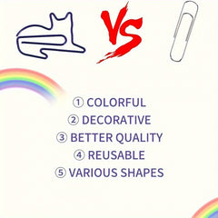 12pcs Cat Paper Clips Cat Bookmark Clips Cat Enthusiast Cat Office Supplies