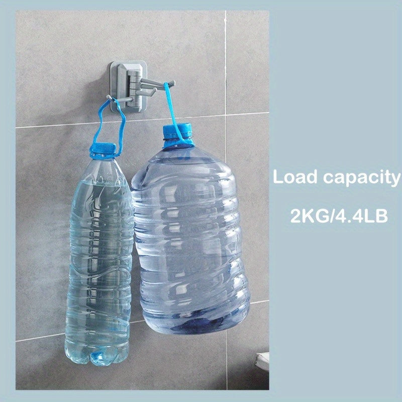 180 Swivel Hook 4 Hook Bathroom Wall Shelf