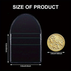 50pcs Single Pocket Coin Sleeves Clear Plastic Holder Small Coin Protector