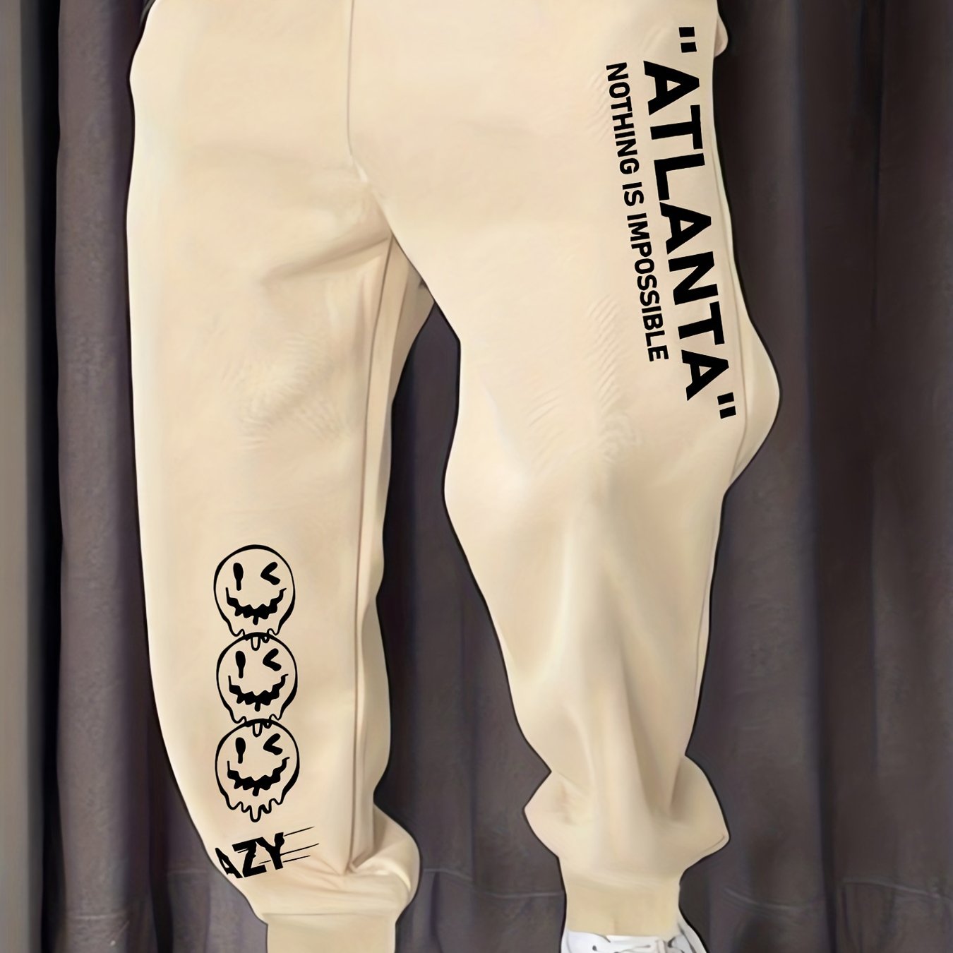 Men's Drawstring Sweatpants Loose Fit Casual Joggers