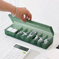 Data Cable Organizer Box for Charge Cable Management