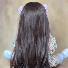 Realistic Silicone Reborn Girl Doll with Floral Dress & Accessories