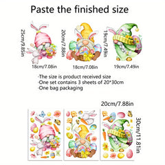 Easter Window Sticker Static Double Sided Pattern Removable S